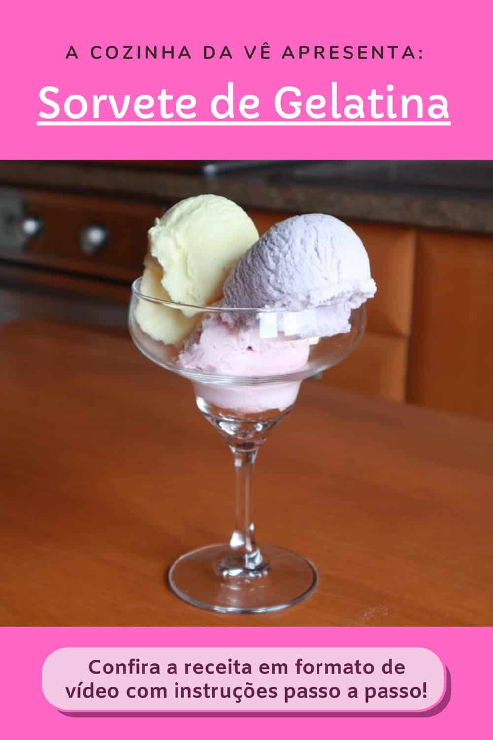 como fazer sorvete de gelatina