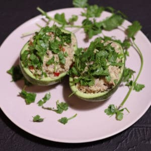avocado gevuld met tonijn fitness