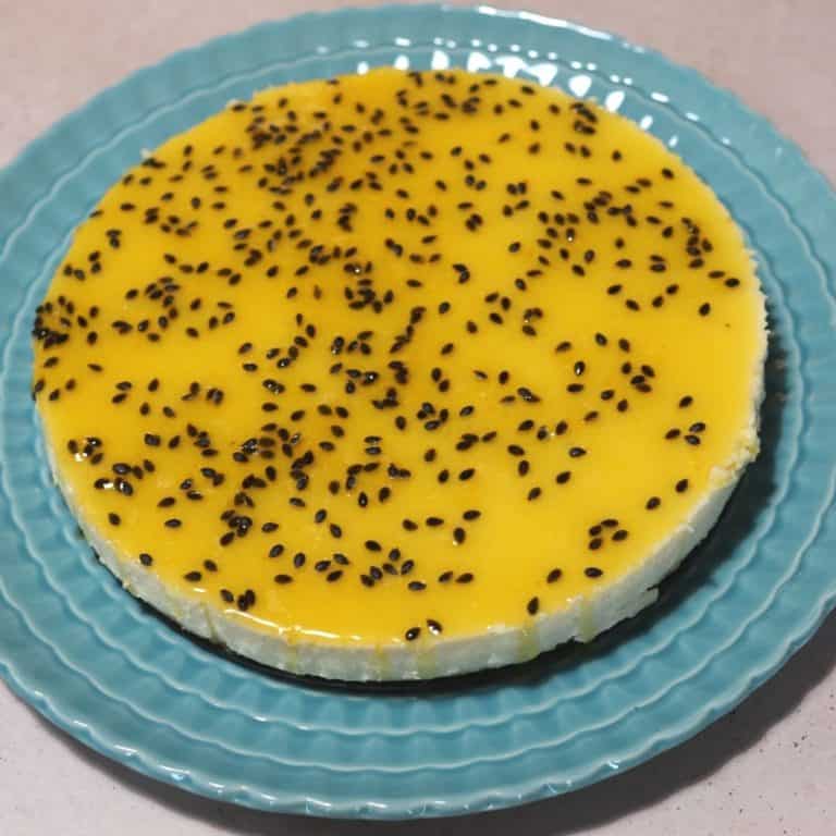 Cheesecake de maracuyá con queso crema