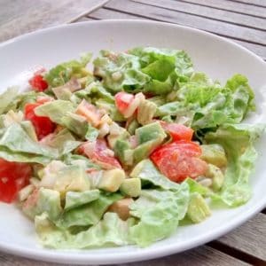 salade de laitue avec mayonnaise