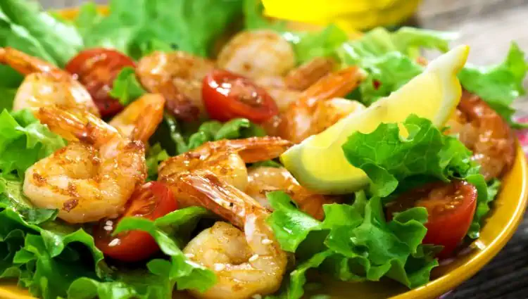 recette de salade de crevettes tropicales