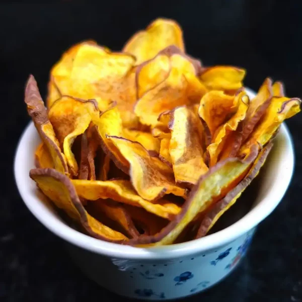 Receita de chips de batata doce no microondas 