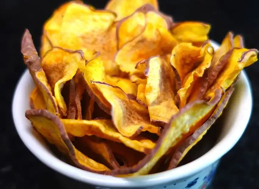 Microwave sweet potato chips recipe