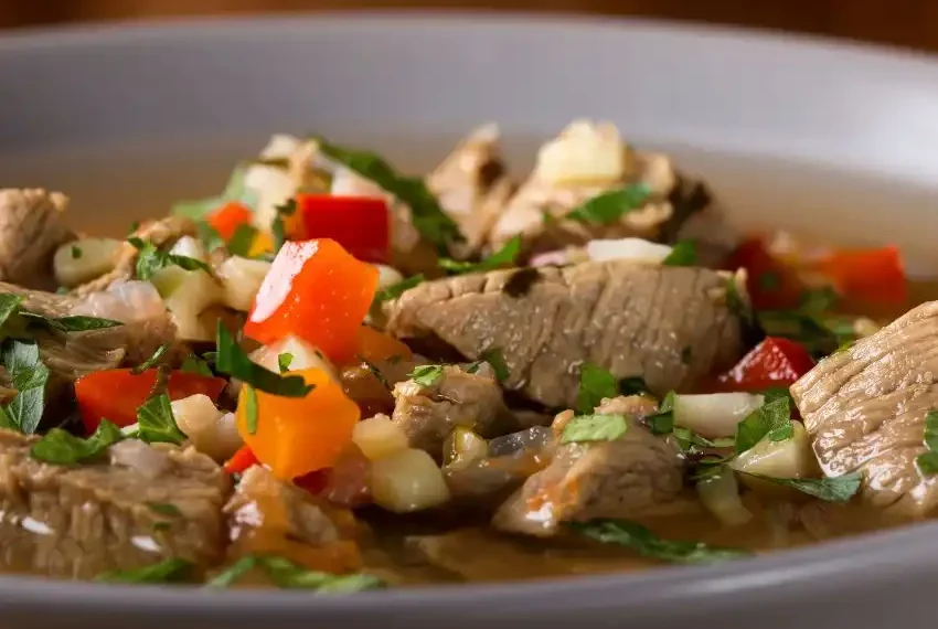 Receita de sopa de inhame com carne