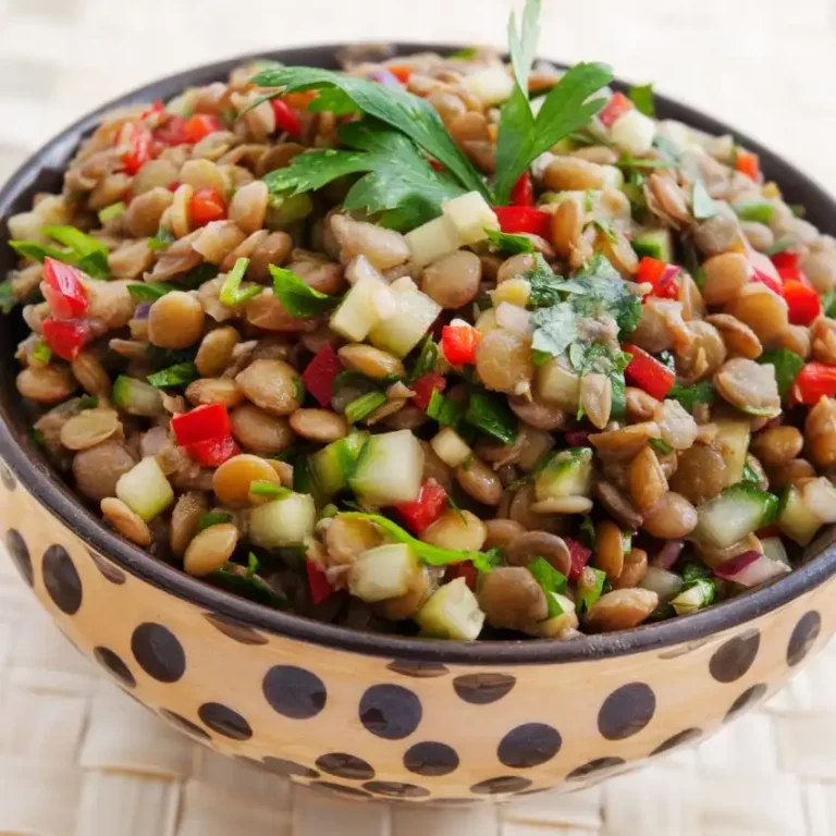 lentil salad with tahini