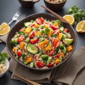 quinoa salade met groenten uitgelichte afbeelding