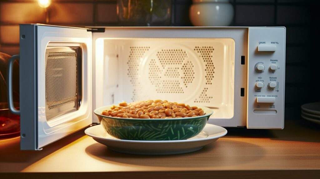Heating beans in the microwave