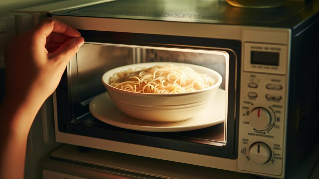 Tricks for heating pasta in the microwave