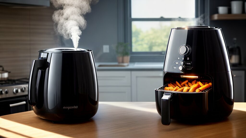 food heating up in the airfryer