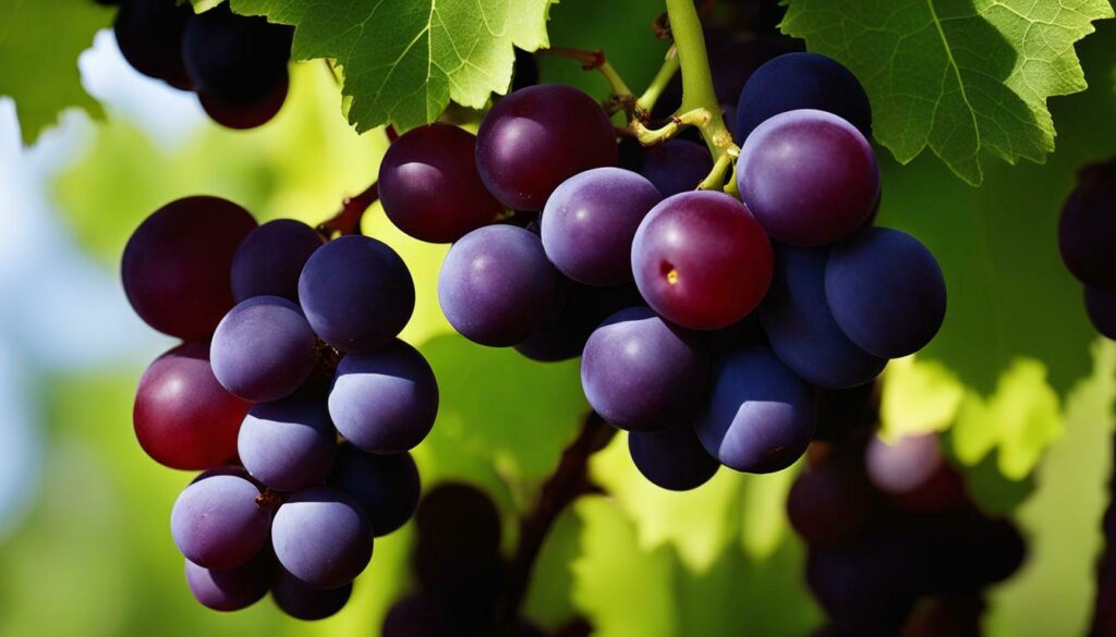 características da uva roxa com caroço