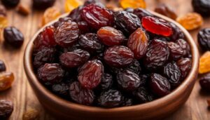combien y a-t-il de raisins secs dans 100 g