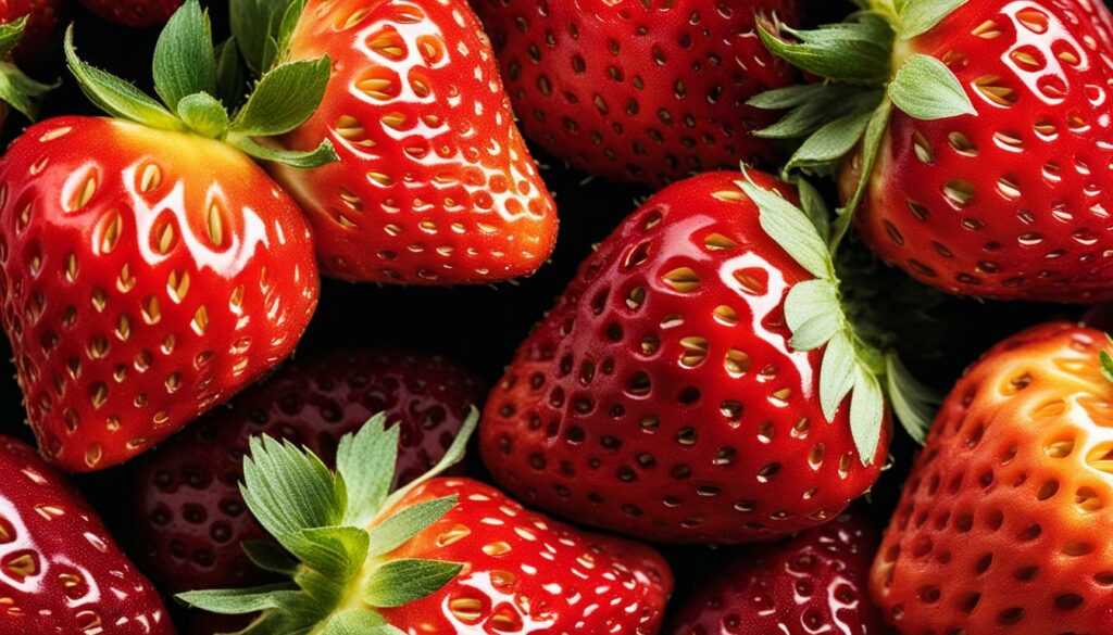 strawberries of different colors