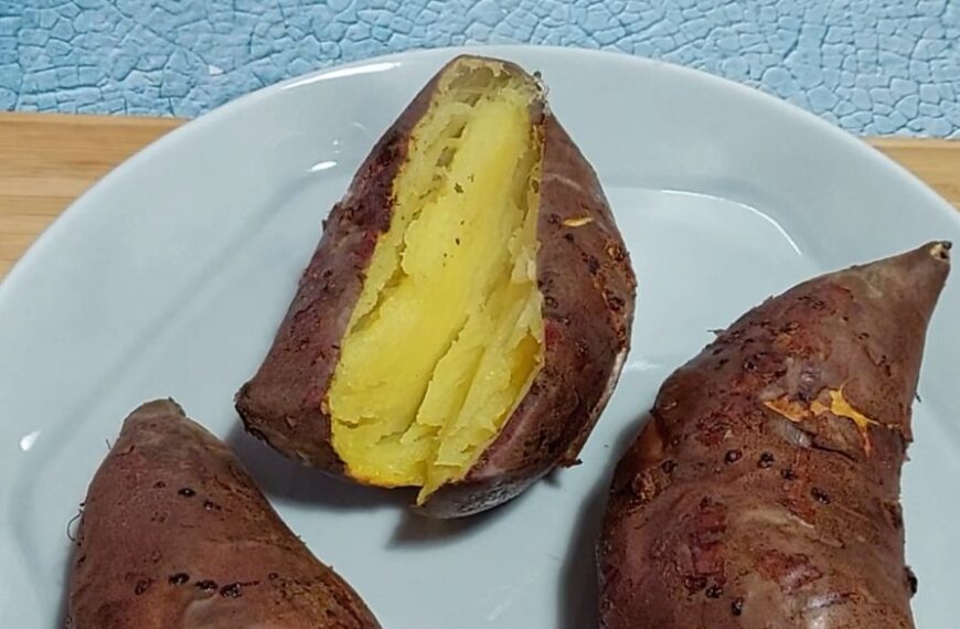 Batata doce assada na Air Fryer
