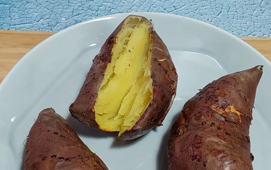 Luchtfriteuse gebakken zoete aardappel recept