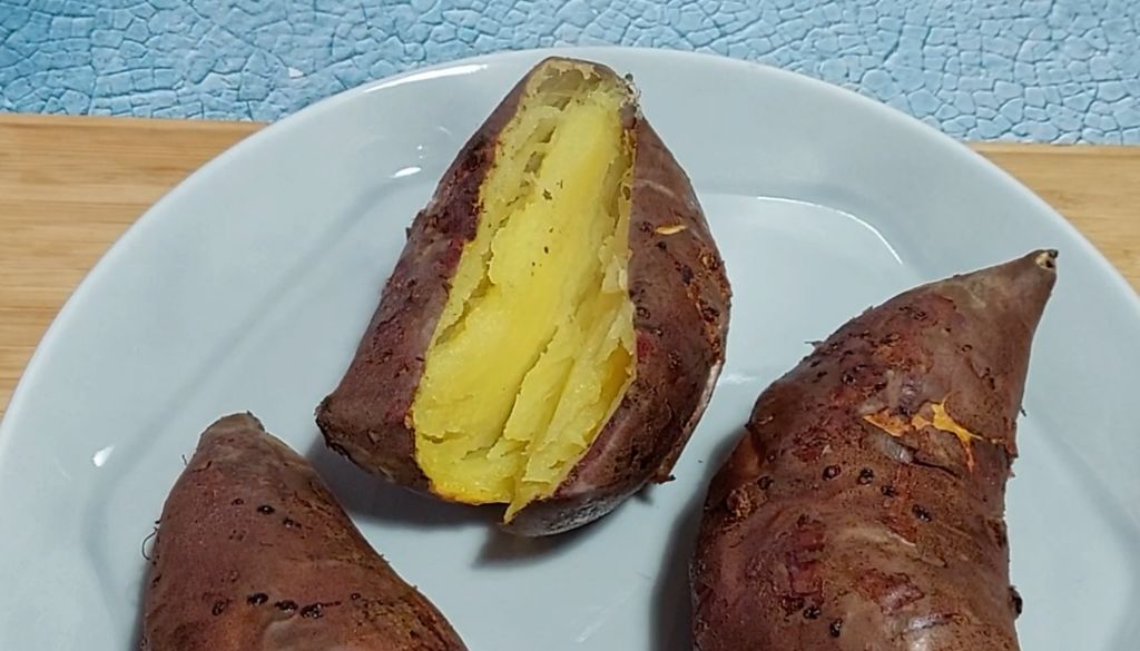 Luchtfriteuse gebakken zoete aardappel recept