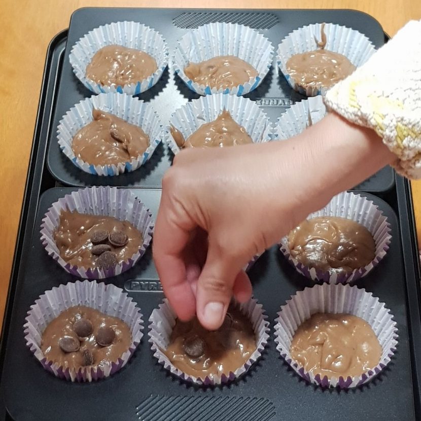 Muffins de chocolate - passo 5